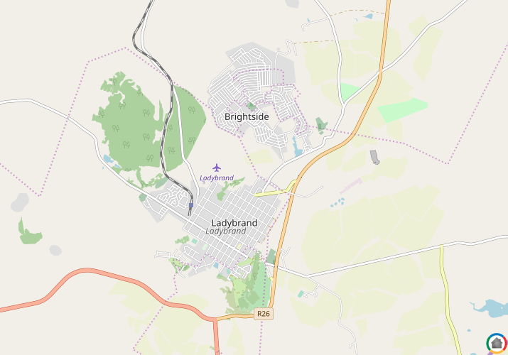 Map location of Ladybrand